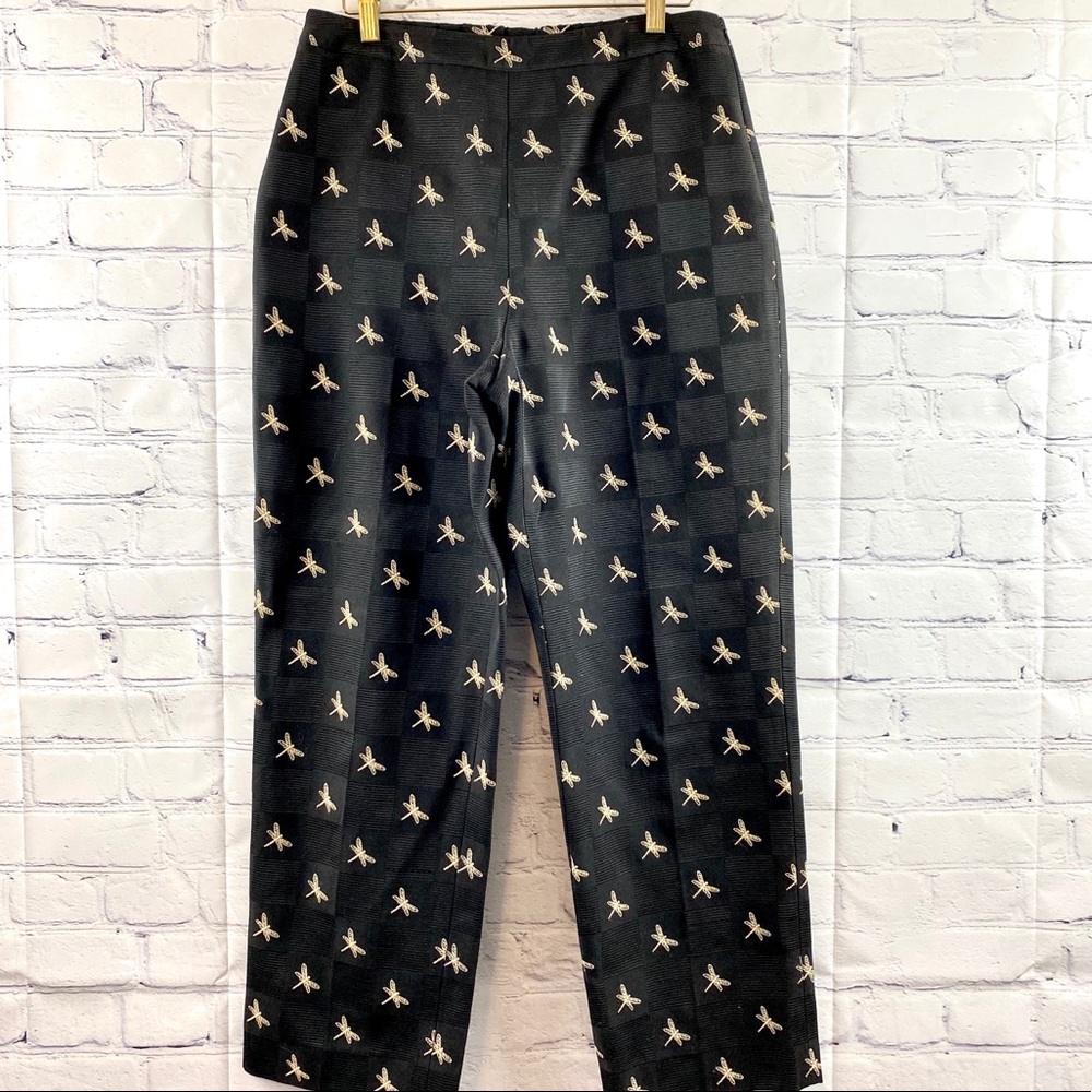 Talbots petite dress pants with gold dragonflies